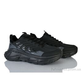 Кросівки чоловічі модні Весна/осінь 44-45 black-black (8 пар р.41-45) "Бабочка-Mengfuna-AESD" недорого оптом від прямого постачальника
