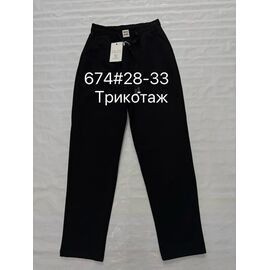 Фотография Штаны спортивные женские 674 black р.28-33 "Immei" недорого оптом от прямого поставщика