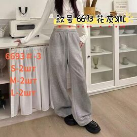 Фотография Штаны спортивные женские 6693-3 grey р.S-L "Lolo Blues" недорого оптом от прямого поставщика