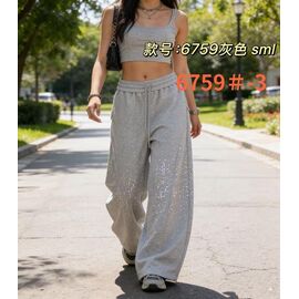 Фотография Штаны спортивные женские 6759-3 l.grey р.S-L "Lolo Blues" недорого оптом от прямого поставщика