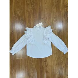 Фотография Блузка детская на девочку 293 white р.128-140 "RSV" недорого оптом от прямого поставщика