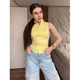 Фотография Футболка женская 1693 yellow р.42-46 "BONJOUR" недорого оптом от прямого поставщика