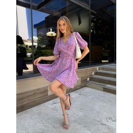 Фотография Платье летнее женское 1764 lilac р.42-48 "BONJOUR" недорого оптом от прямого поставщика