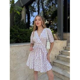 Фотография Платье летнее женское 1764 white-pink р.42-48 "BONJOUR" недорого оптом от прямого поставщика