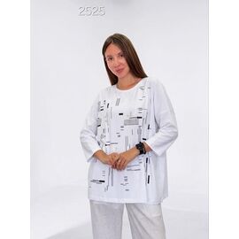 Светр жіночий 2525 white р.54-60 "FSN" недорого оптом від прямого постачальника