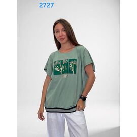 футболка жіноча 2727 green р.52-58 "FSN" недорого оптом від прямого постачальника