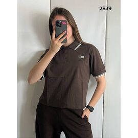 футболка жіноча 2839 brown р.44-50 "FSN" недорого оптом від прямого постачальника