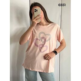 футболка жіноча 6551 peach р.50-56 "FSN" недорого оптом від прямого постачальника