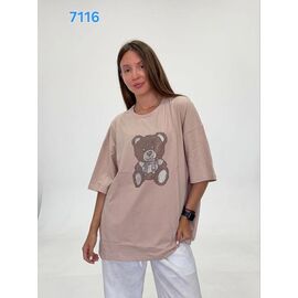 футболка жіноча 7116 beige р.52-58 "FSN" недорого оптом від прямого постачальника