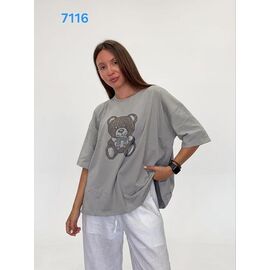 футболка жіноча 7116 grey р.52-58 "FSN" недорого оптом від прямого постачальника