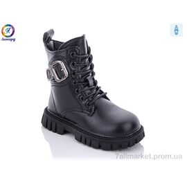 Черевики дитячі зручні Весна/осінь M30 black (8 пар р.27-31) "Леопард" недорого оптом від прямого постачальника