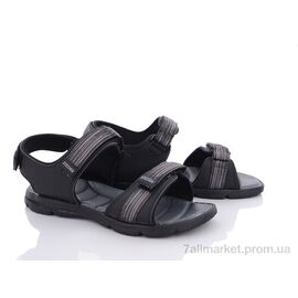 Фотография Сандалии мужские летние Лето 3805E black (8 пар р.41-46) "Obuvok" недорого оптом от прямого поставщика