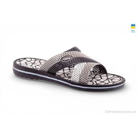Фотография Шлепки мужские пляжные Лето M203 сірий (8 пар р.41-46) "Rai shoes" недорого оптом от прямого поставщика