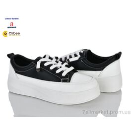 Фотография Кроссовки женские модные Весна/осень R2500 black (8 пар р.36-41) "Clibee-Doremi" недорого оптом от прямого поставщика