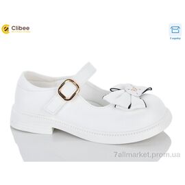Туфлі дитячі зручні Весна/осінь DC805 white (6 пар р.32-37) "Clibee-Apawwa" недорого оптом від прямого постачальника