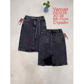 Спідниця жіноча D82038 black р.30-38 "Vanver" недорого оптом від прямого постачальника