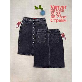 Фотография Юбка женская D82039 black р.31-38 "Vanver" недорого оптом от прямого поставщика