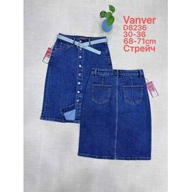Фотография Юбка женская D8236 blue р.30-36 "Vanver" недорого оптом от прямого поставщика