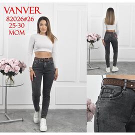 Фотография Джинсы женские 82026 d.grey р.25-30 "Vanver" недорого оптом от прямого поставщика