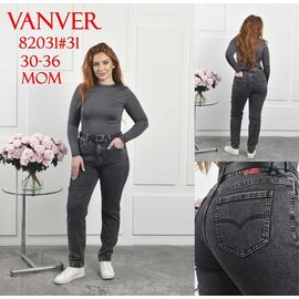 Фотография Джинсы женские 82031 grey р.30-36 "Vanver" недорого оптом от прямого поставщика