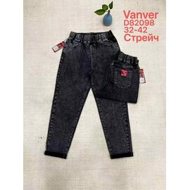 Фотография Джинсы женские D82098 black р.32-42 "Vanver" недорого оптом от прямого поставщика