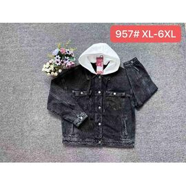 Фотография Куртка женская демисезонная 957 black р.XL-6XL "Vanver" недорого оптом от прямого поставщика