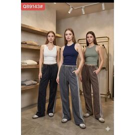 Фотография Штаны спортивные женские QL89143 brown р.M-XL "Dorimodes" недорого оптом от прямого поставщика