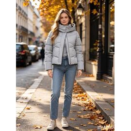 Фотография Куртка женская демисезонная B0251 grey р.S-XL "Jacket" недорого оптом от прямого поставщика