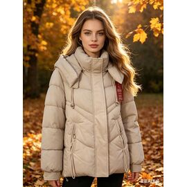 Фотография Куртка женская демисезонная B0252 beige р.M-2XL "Jacket" недорого оптом от прямого поставщика