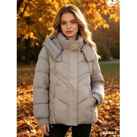 Фотография Куртка женская демисезонная B0252 grey р.M-2XL "Jacket" недорого оптом от прямого поставщика