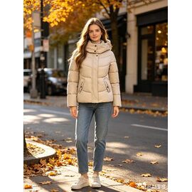 Фотография Куртка женская демисезонная B0528 beige р.S-XL "Jacket" недорого оптом от прямого поставщика