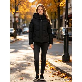 Фотография Куртка женская демисезонная B0528 black р.S-XL "Jacket" недорого оптом от прямого поставщика