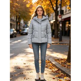 Фотография Куртка женская демисезонная B0528 grey р.S-XL "Jacket" недорого оптом от прямого поставщика