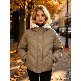 Фотография Куртка женская демисезонная B3320 beige р.M-2XL "Jacket" недорого оптом от прямого поставщика