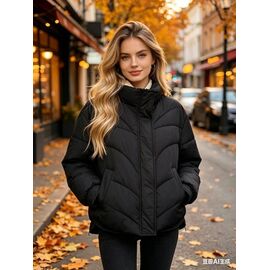 Фотография Куртка женская демисезонная B3320 black р.M-2XL "Jacket" недорого оптом от прямого поставщика