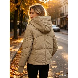 Фотография Куртка женская демисезонная B806 d.beige р.M-2XL "Jacket" недорого оптом от прямого поставщика