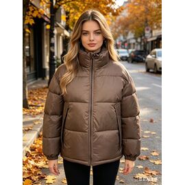 Фотография Куртка женская демисезонная B816 brown р.S-XL "Jacket" недорого оптом от прямого поставщика