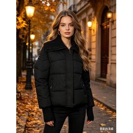 Фотография Куртка женская демисезонная B8818 black р.M-2XL "Jacket" недорого оптом от прямого поставщика