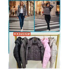 Фотография Куртка женская демисезонная KX26532 l.grey р.M-2XL "Dorimodes" недорого оптом от прямого поставщика