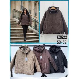 Фотография Куртка женская демисезонная KX622 brown р.50-58 "Dorimodes" недорого оптом от прямого поставщика