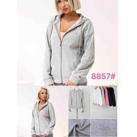 Кофта спортивна жіноча 8857 white р.L-4XL "Yafeier" недорого оптом від прямого постачальника