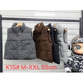 Жилетка жіноча K15 l.grey р.M-2XL "Yafeier" недорого оптом від прямого постачальника
