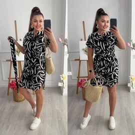 Фотография Платье летнее женское 201-1 black р.42-52 "LINDA" недорого оптом от прямого поставщика