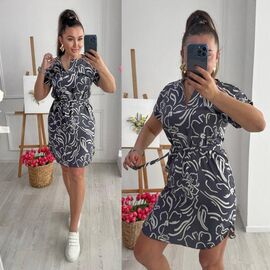 Фотография Платье летнее женское 201-1 grey р.42-52 "LINDA" недорого оптом от прямого поставщика