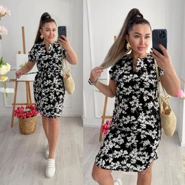 Фотография Платье летнее женское 201-3 black р.42-52 "LINDA" недорого оптом от прямого поставщика