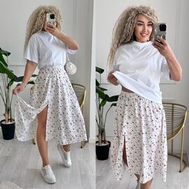 Костюм жіночий 9081 white р.42-52 "LINDA" недорого оптом від прямого постачальника