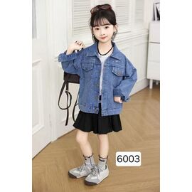 Фотография Куртка детская демисезонная на девочку 6003 blue р.3-7 "Фунтик" недорого оптом от прямого поставщика