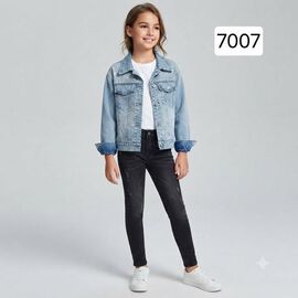 Фотография Куртка детская демисезонная на девочку 7007 blue р.8-12 "Фунтик" недорого оптом от прямого поставщика
