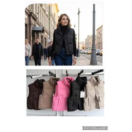 Фотография Жилетка женская 9208 l.beige р.M-XL "FLORA" недорого оптом от прямого поставщика