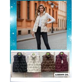 Фотография Жилетка женская JL989 l.beige р.M-2XL "FLORA" недорого оптом от прямого поставщика